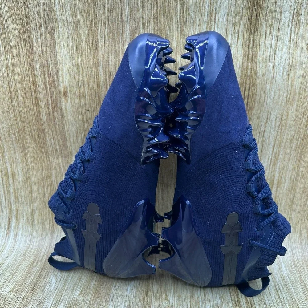 Under Armour Spotlight Suede MC Men's 8 Navy Blue Football Cleats 6000074-410